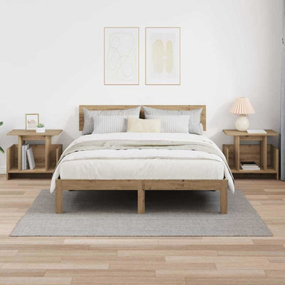 vidaXL TV-Ständer 2 pcs Artisan-Eiche 50 x 35 x 45 cm Holzwerkstoff