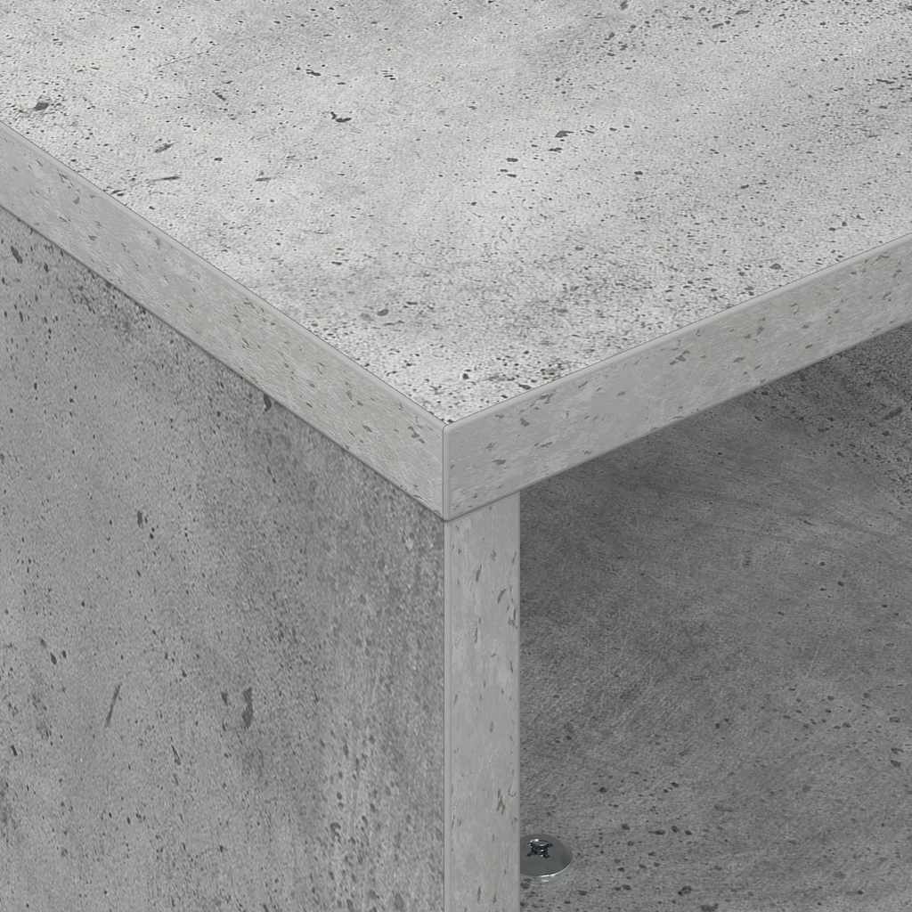 vidaXL Beistelltisch mit Rädern Beton Grau 50,5 x 50 x 30 cm