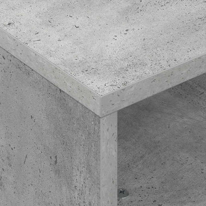 vidaXL Beistelltisch mit Rädern Beton Grau 50,5 x 50 x 30 cm