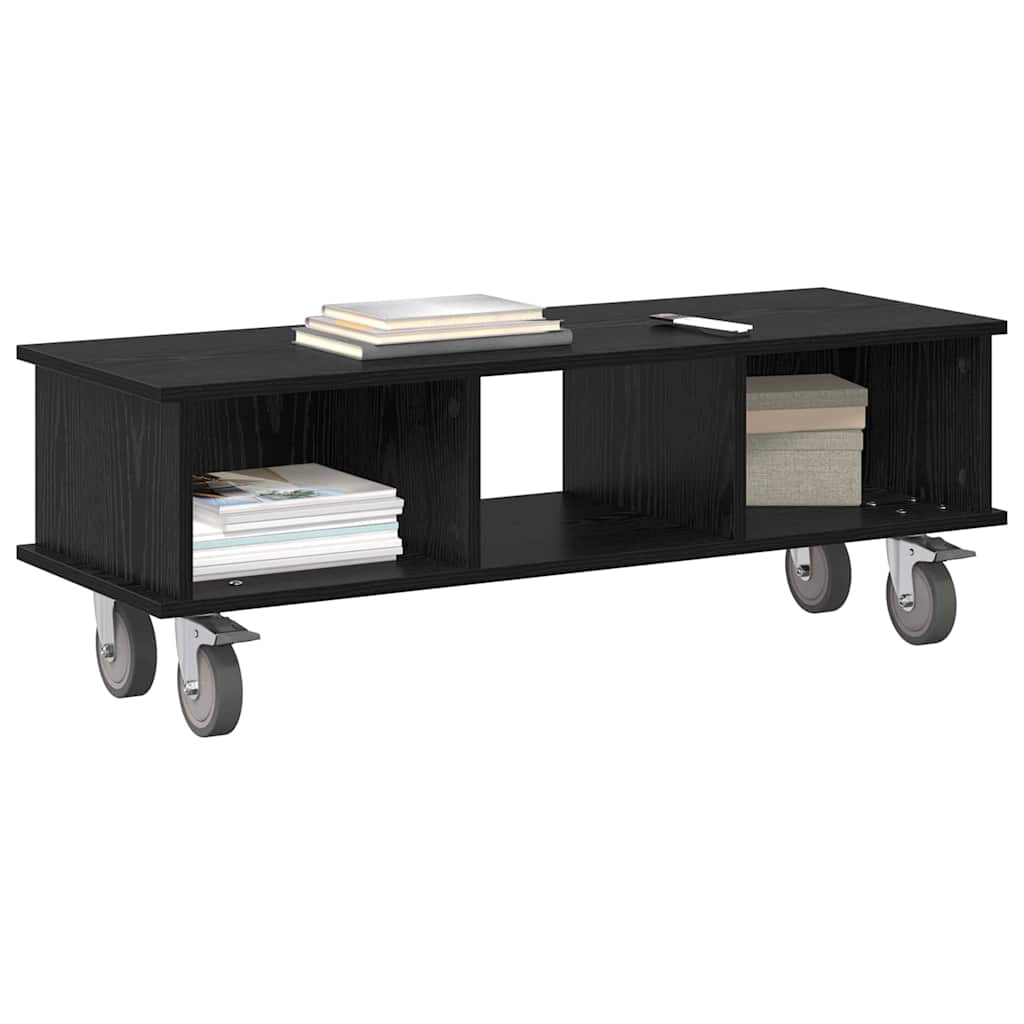 vidaXL TV-Ständer Schwarz Eichen-Optik 100 x 35 x 35 cm Holzwerkstoff