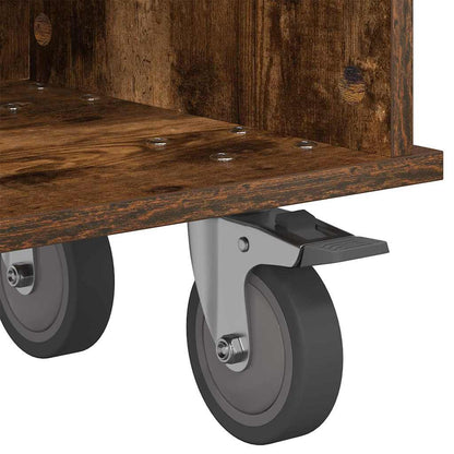 vidaXL TV-Ständer Geräucherte Eiche 100 x 35 x 35 cm Holzwerkstoff