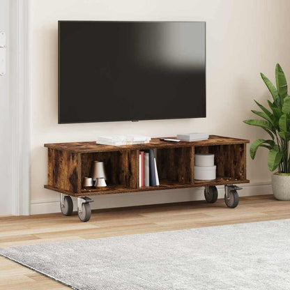 vidaXL TV-Ständer Geräucherte Eiche 100 x 35 x 35 cm Holzwerkstoff
