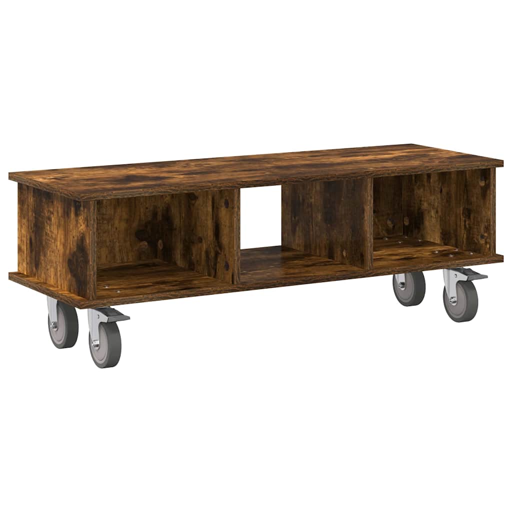 vidaXL TV-Ständer Geräucherte Eiche 100 x 35 x 35 cm Holzwerkstoff