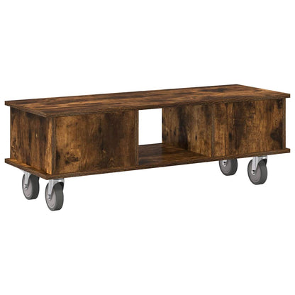 vidaXL TV-Ständer Geräucherte Eiche 100 x 35 x 35 cm Holzwerkstoff