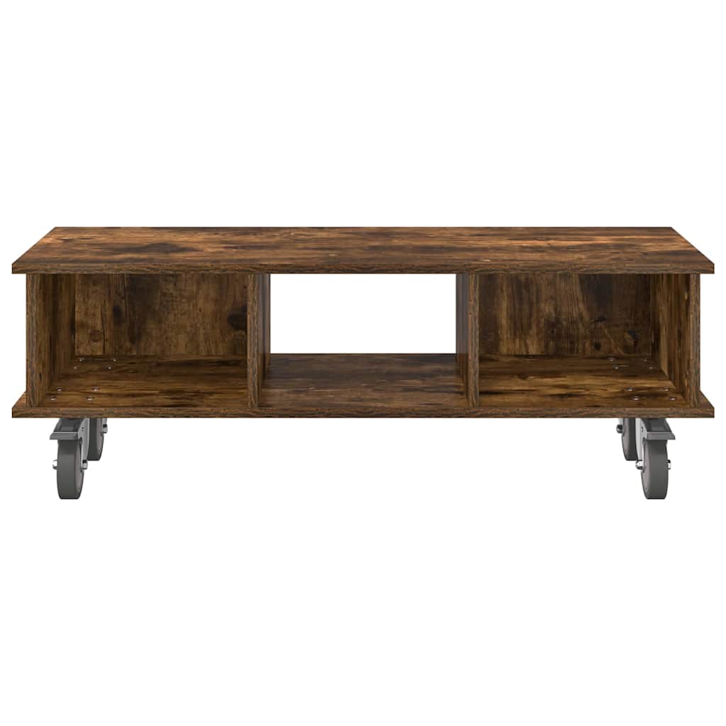 vidaXL TV-Ständer Geräucherte Eiche 100 x 35 x 35 cm Holzwerkstoff