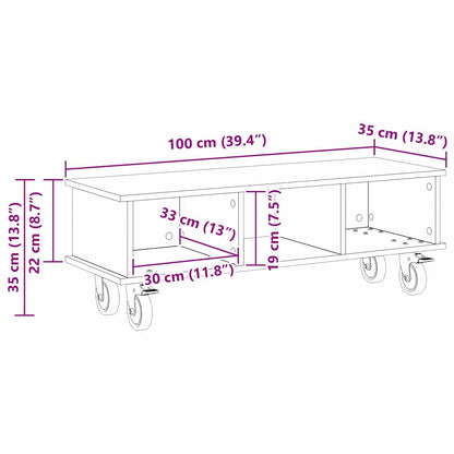 vidaXL TV-Ständer Graues Sonoma 100 x 35 x 35 cm Holzwerkstoff