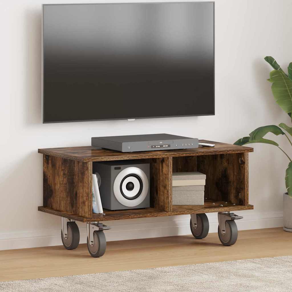 vidaXL TV-Ständer Geräucherte Eiche 68,5 x 35 x 35 cm Holzwerkstoff