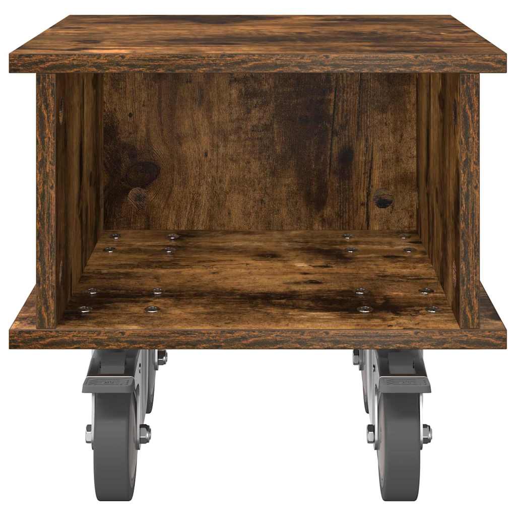 vidaXL TV-Ständer Geräucherte Eiche 37 x 35 x 35 cm Holzwerkstoff