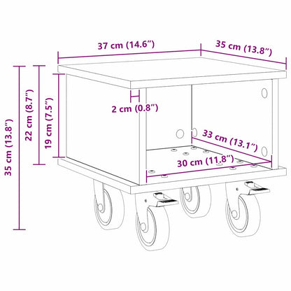 TV-Ständer Graues Sonoma 37 x 35 x 35 cm Holzwerkstoff