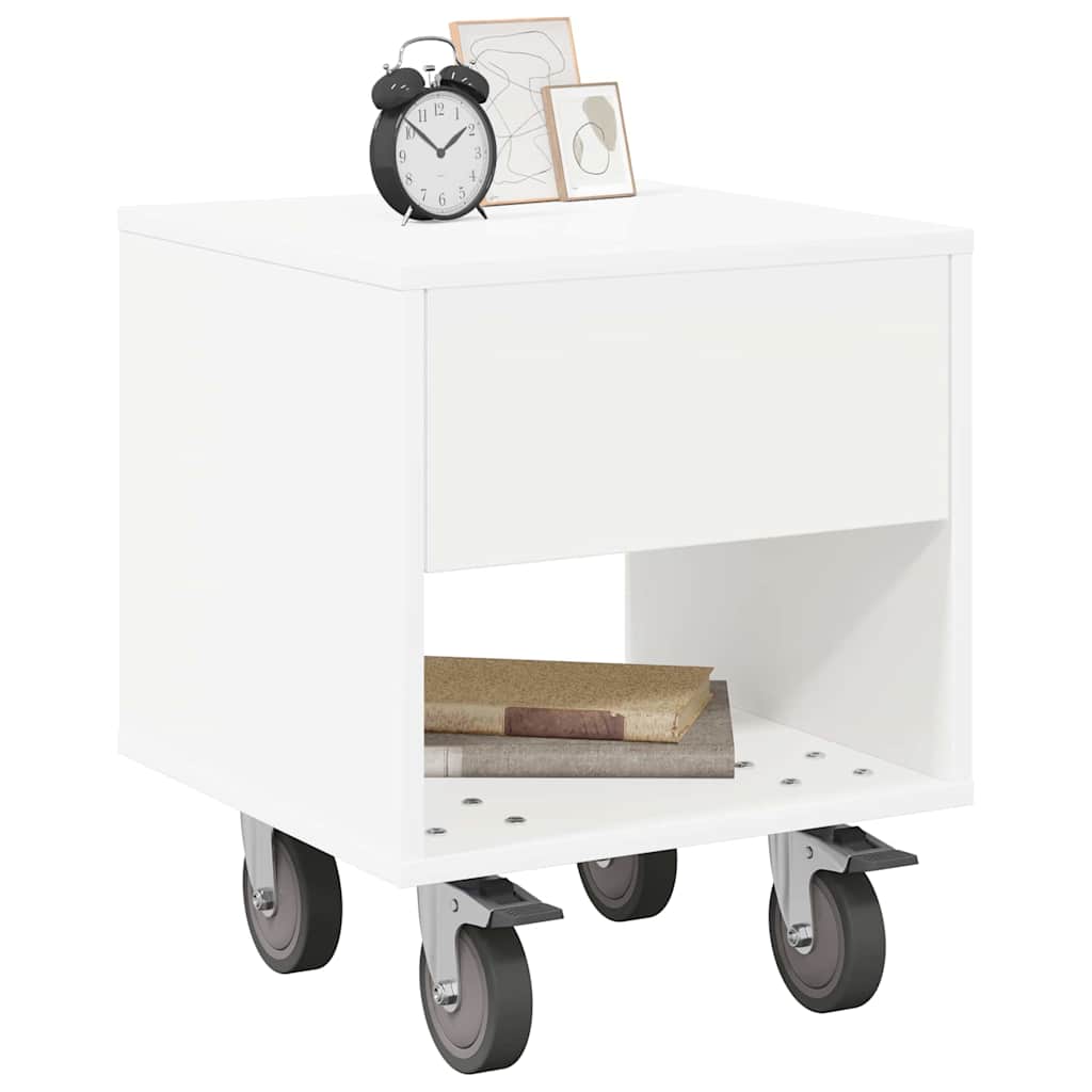 vidaXL Nachttisch Weiß 40,5 x 40 x 48 cm Holzwerkstoff