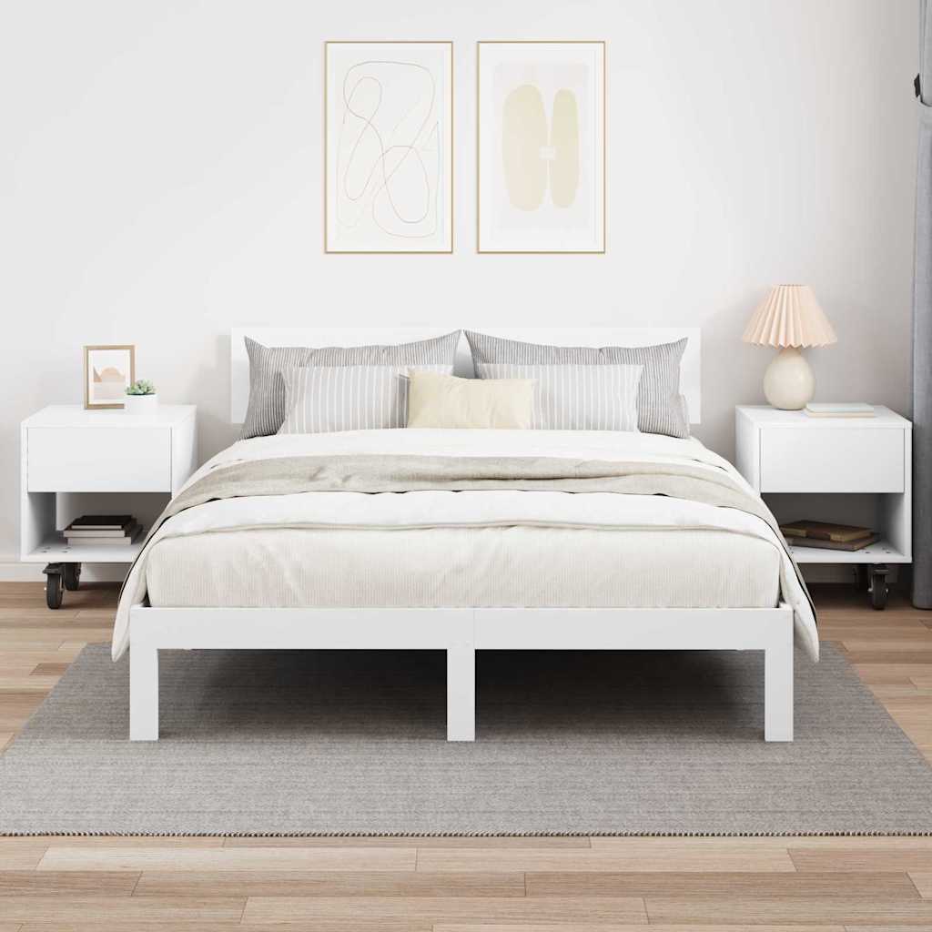 vidaXL Nachttisch 2 pcs Weiß 40,5 x 40 x 48 cm Holzwerkstoff