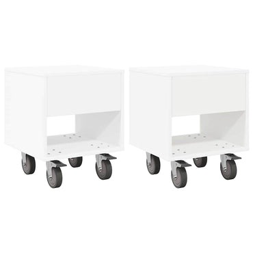 vidaXL Nachttisch 2 pcs Weiß 40,5 x 40 x 48 cm Holzwerkstoff