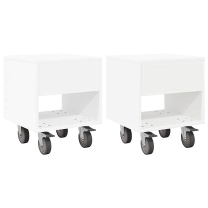 vidaXL Nachttisch 2 pcs Weiß 40,5 x 40 x 48 cm Holzwerkstoff