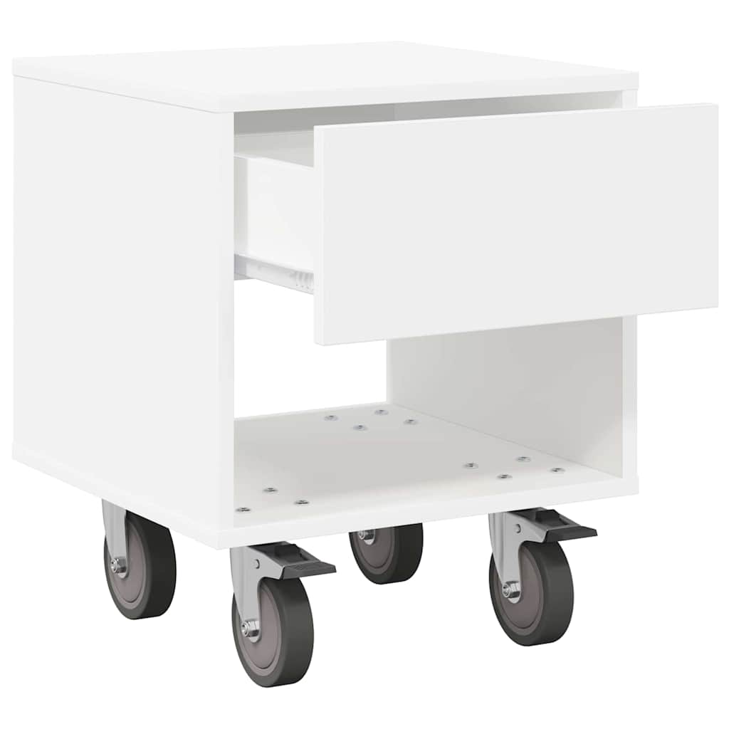 vidaXL Nachttisch 2 pcs Weiß 40,5 x 40 x 48 cm Holzwerkstoff