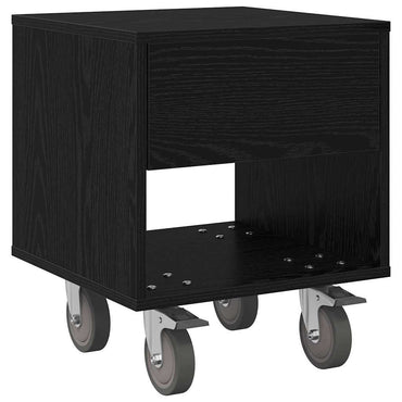 vidaXL Nachttisch Schwarz Eichen-Optik 40,5 x 40 x 48 cm Holzwerkstoff