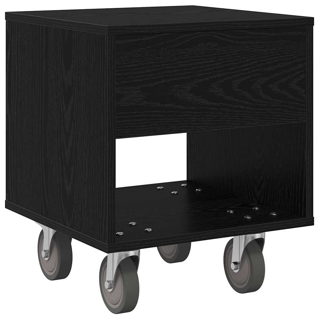 Nachttisch Schwarz Eichen-Optik 40,5 x 40 x 48 cm Holzwerkstoff