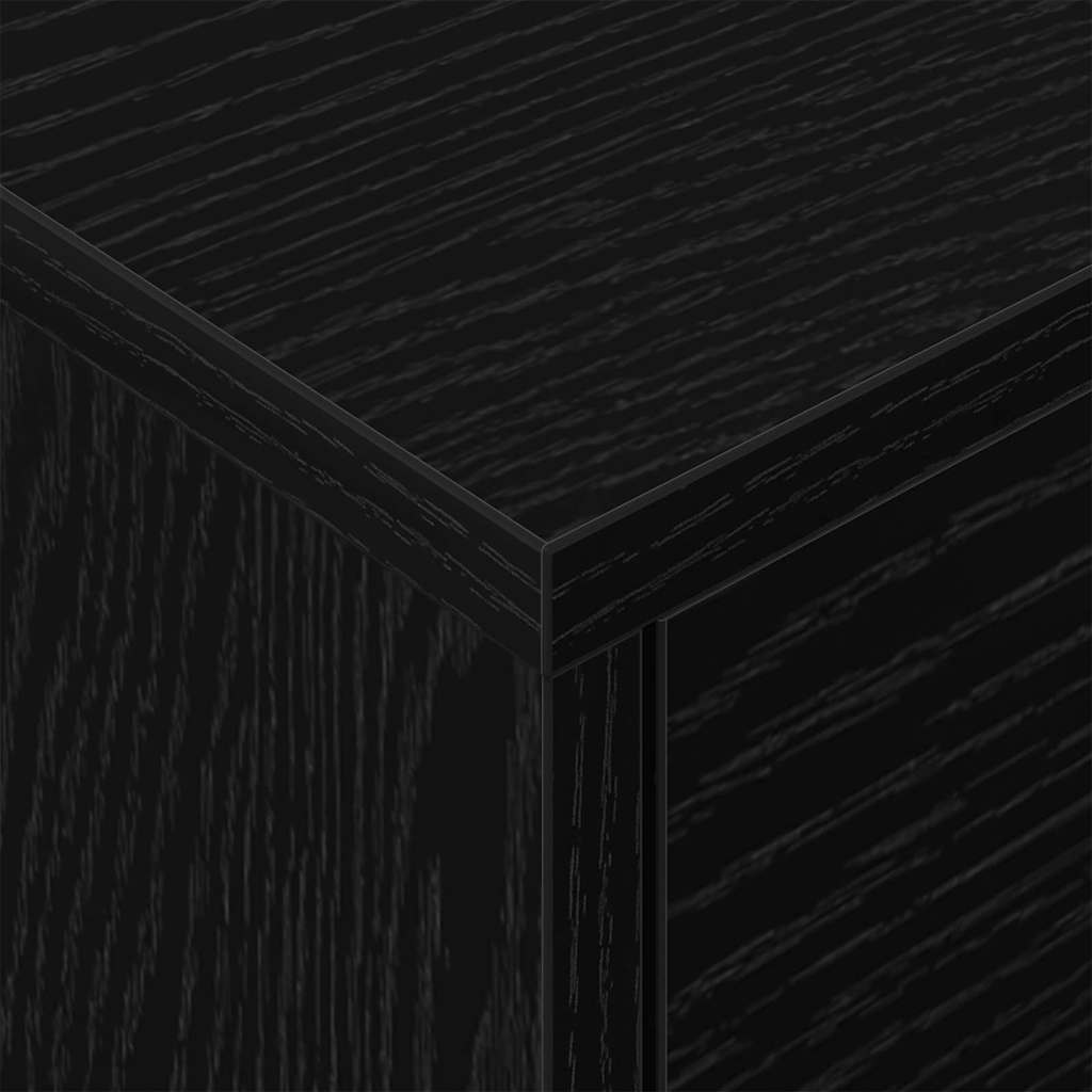 vidaXL Nachttisch 2 pcs Schwarz Eichen-Optik 40,5 x 40 x 48 cm