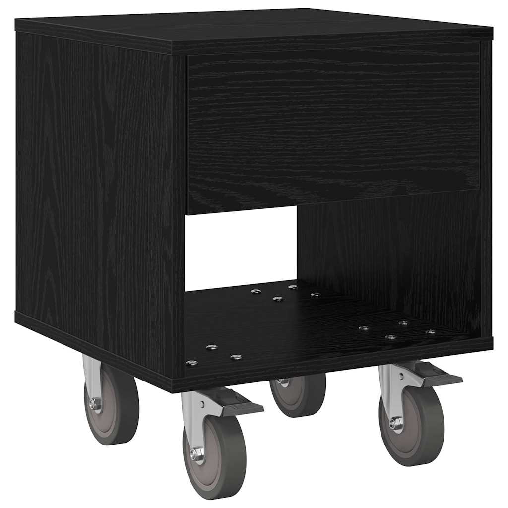 vidaXL Nachttisch 2 pcs Schwarz Eichen-Optik 40,5 x 40 x 48 cm