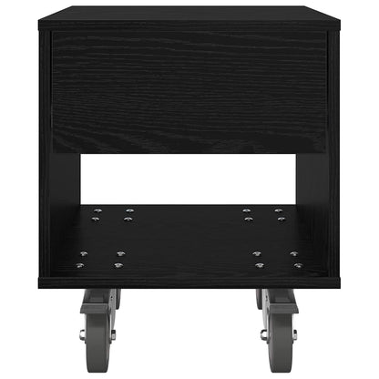vidaXL Nachttisch 2 pcs Schwarz Eichen-Optik 40,5 x 40 x 48 cm