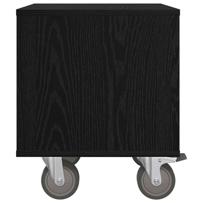 vidaXL Nachttisch 2 pcs Schwarz Eichen-Optik 40,5 x 40 x 48 cm