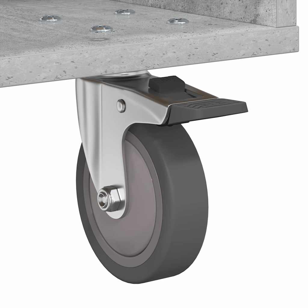 Nachttisch Beton Grau 40,5 x 40 x 48 cm Holzwerkstoff