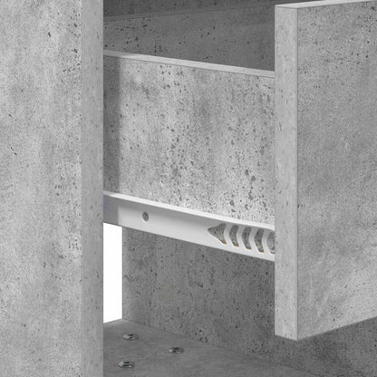 vidaXL Nachttisch 2 pcs Beton Grau 40,5 x 40 x 48 cm Holzwerkstoff