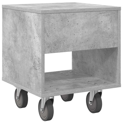 vidaXL Nachttisch 2 pcs Beton Grau 40,5 x 40 x 48 cm Holzwerkstoff