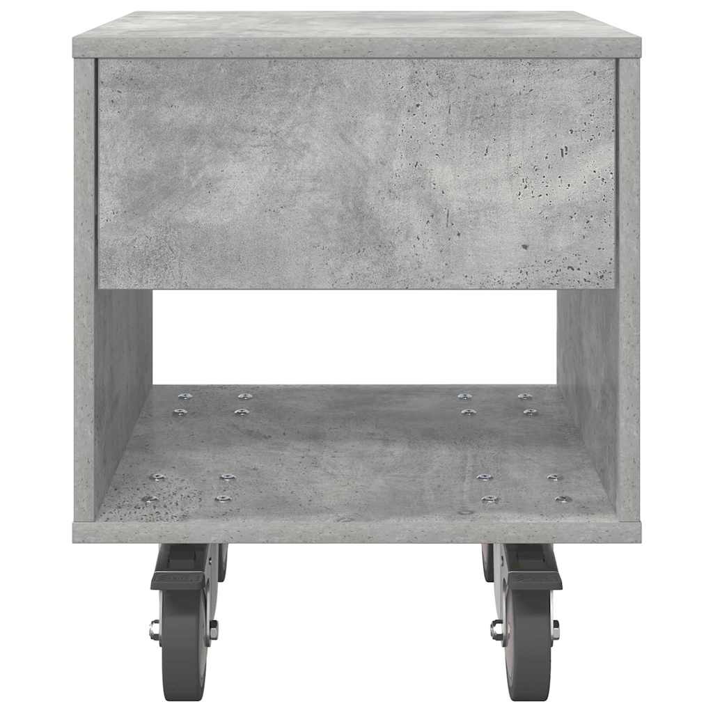 vidaXL Nachttisch 2 pcs Beton Grau 40,5 x 40 x 48 cm Holzwerkstoff