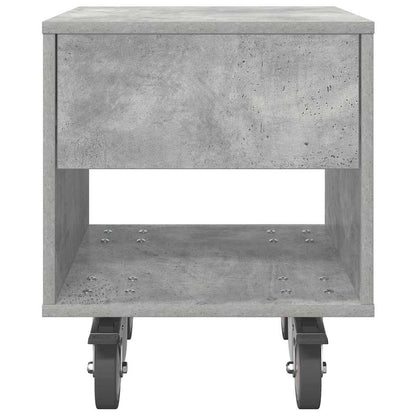 vidaXL Nachttisch 2 pcs Beton Grau 40,5 x 40 x 48 cm Holzwerkstoff