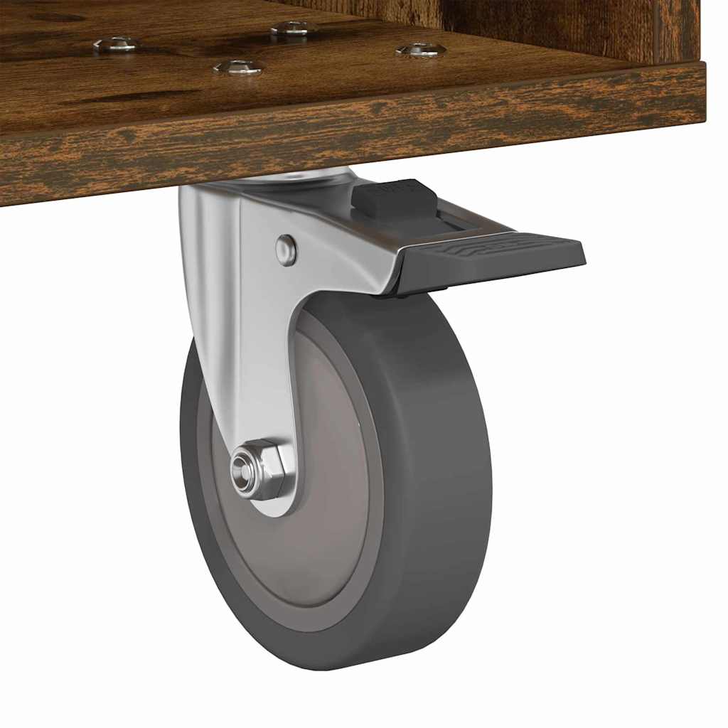 Nachttisch 2 pcs Geräucherte Eiche 40,5 x 40 x 48 cm