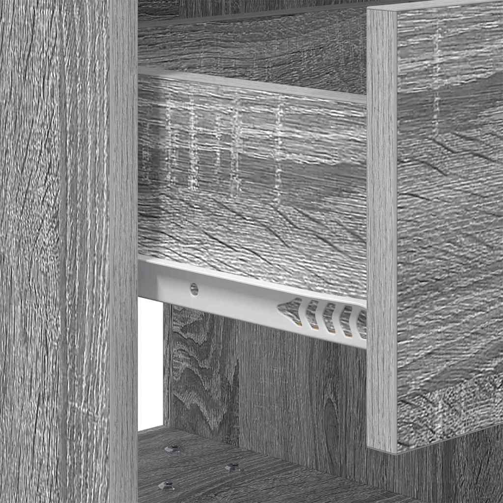 vidaXL Nachttisch 2 pcs Graues Sonoma 40,5 x 40 x 48 cm Holzwerkstoff