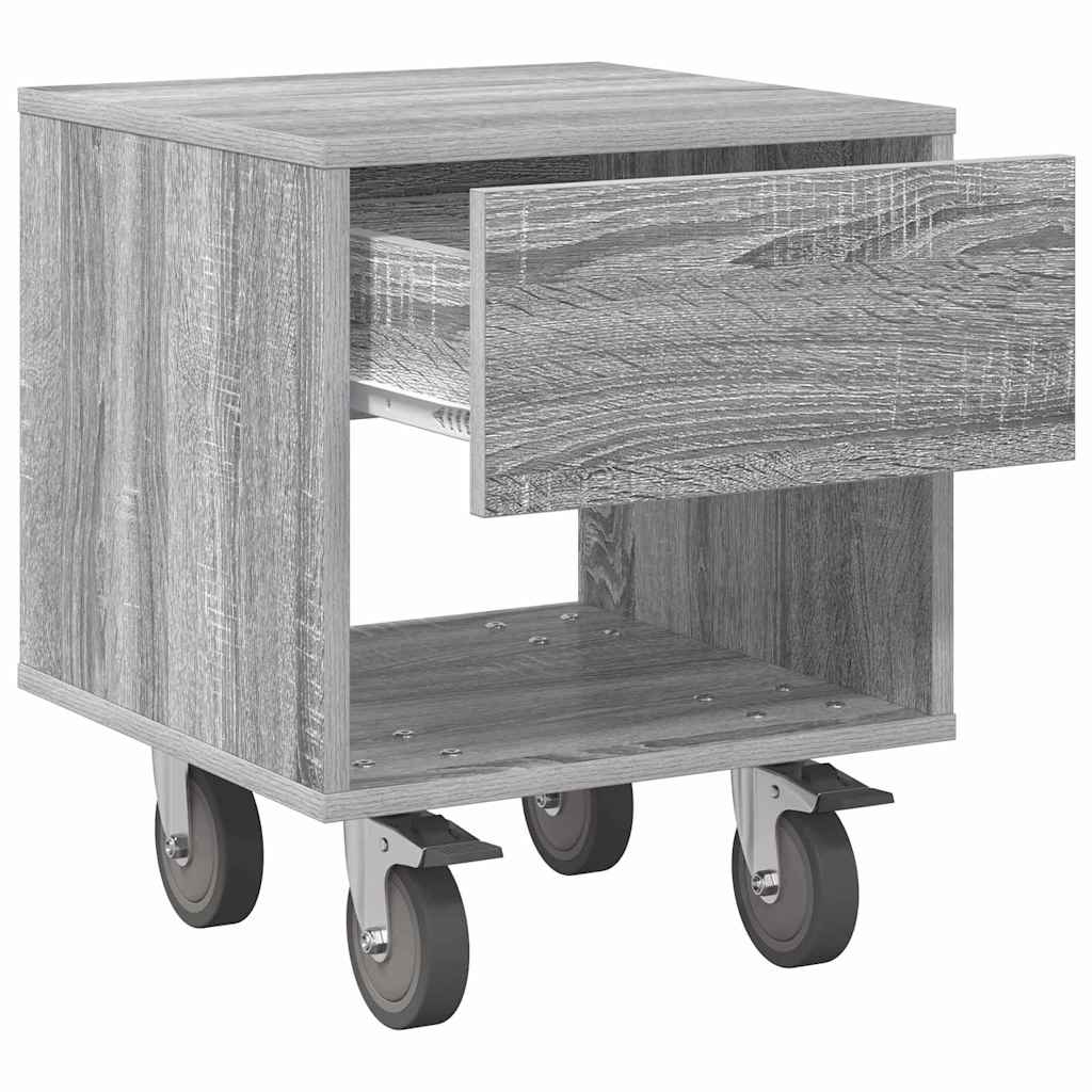 vidaXL Nachttisch 2 pcs Graues Sonoma 40,5 x 40 x 48 cm Holzwerkstoff
