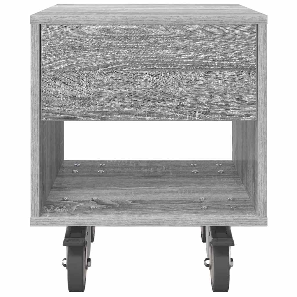 vidaXL Nachttisch 2 pcs Graues Sonoma 40,5 x 40 x 48 cm Holzwerkstoff