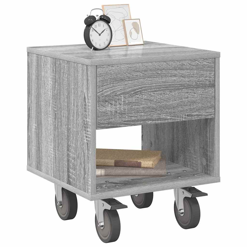 vidaXL Nachttisch 2 pcs Graues Sonoma 40,5 x 40 x 48 cm Holzwerkstoff