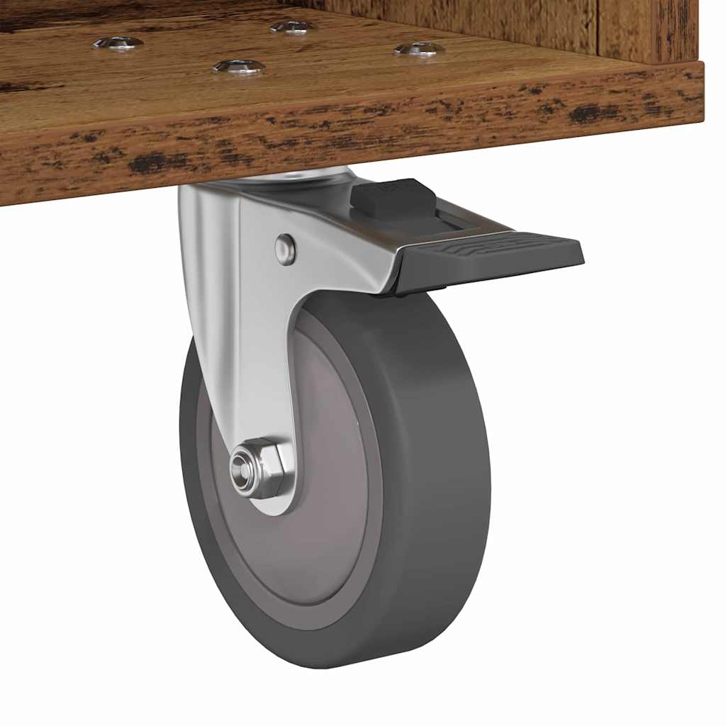 vidaXL Nachttisch 2 pcs Altholz 40,5 x 40 x 48 cm Holzwerkstoff