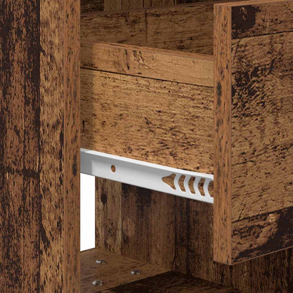 vidaXL Nachttisch 2 pcs Altholz 40,5 x 40 x 48 cm Holzwerkstoff