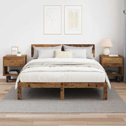 vidaXL Nachttisch 2 pcs Altholz 40,5 x 40 x 48 cm Holzwerkstoff