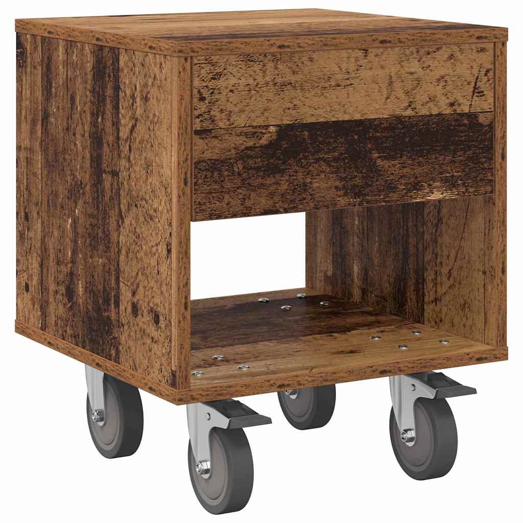vidaXL Nachttisch 2 pcs Altholz 40,5 x 40 x 48 cm Holzwerkstoff