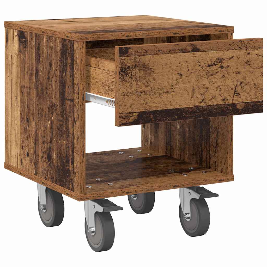 vidaXL Nachttisch 2 pcs Altholz 40,5 x 40 x 48 cm Holzwerkstoff