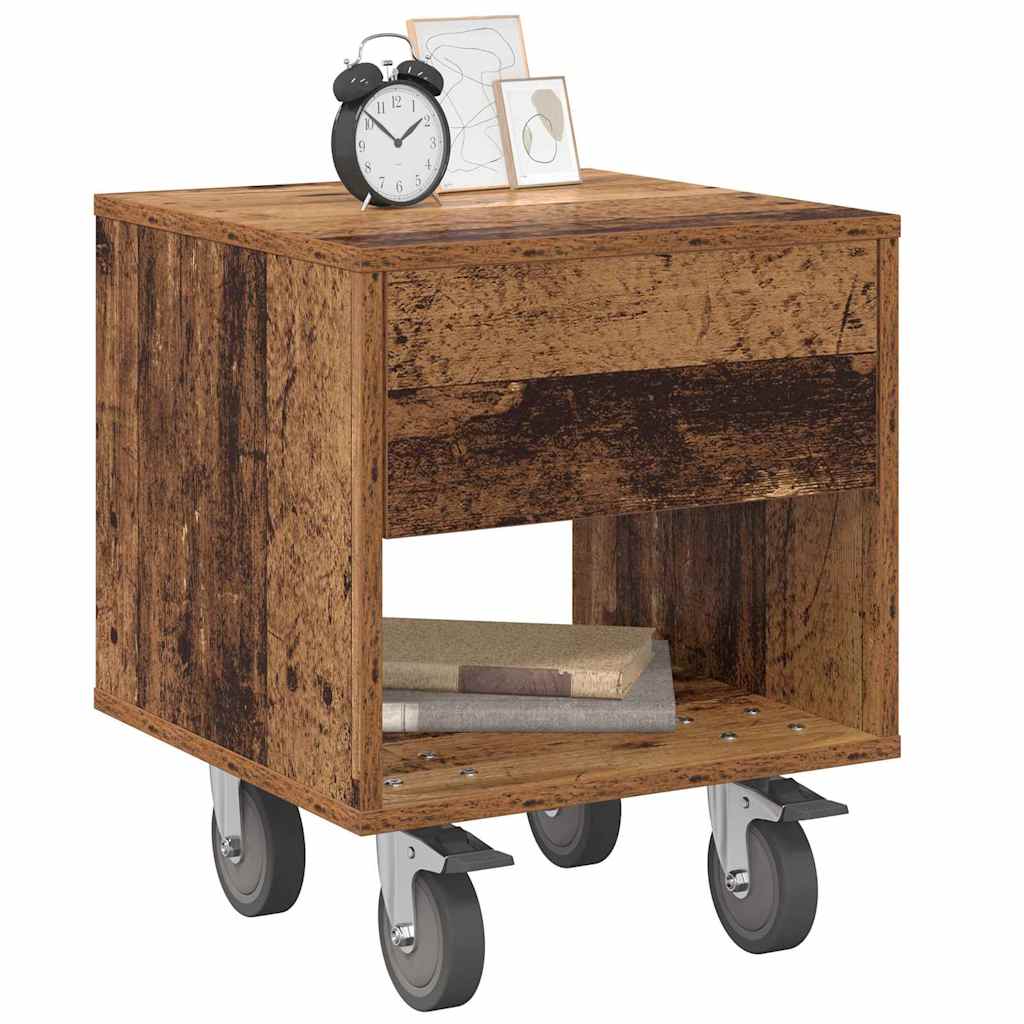 vidaXL Nachttisch 2 pcs Altholz 40,5 x 40 x 48 cm Holzwerkstoff