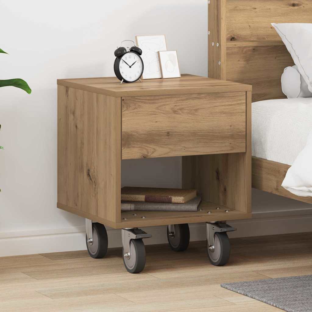 vidaXL Nachttisch Artisan-Eiche 40,5 x 40 x 48 cm Holzwerkstoff