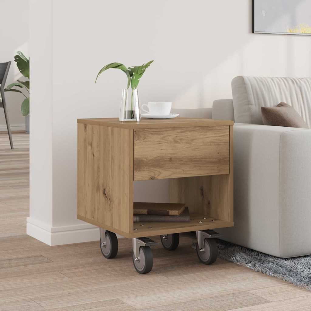 vidaXL Nachttisch Artisan-Eiche 40,5 x 40 x 48 cm Holzwerkstoff