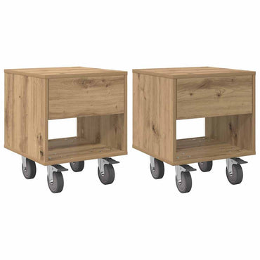 vidaXL Nachttisch 2 pcs Artisan-Eiche 40,5 x 40 x 48 cm Holzwerkstoff