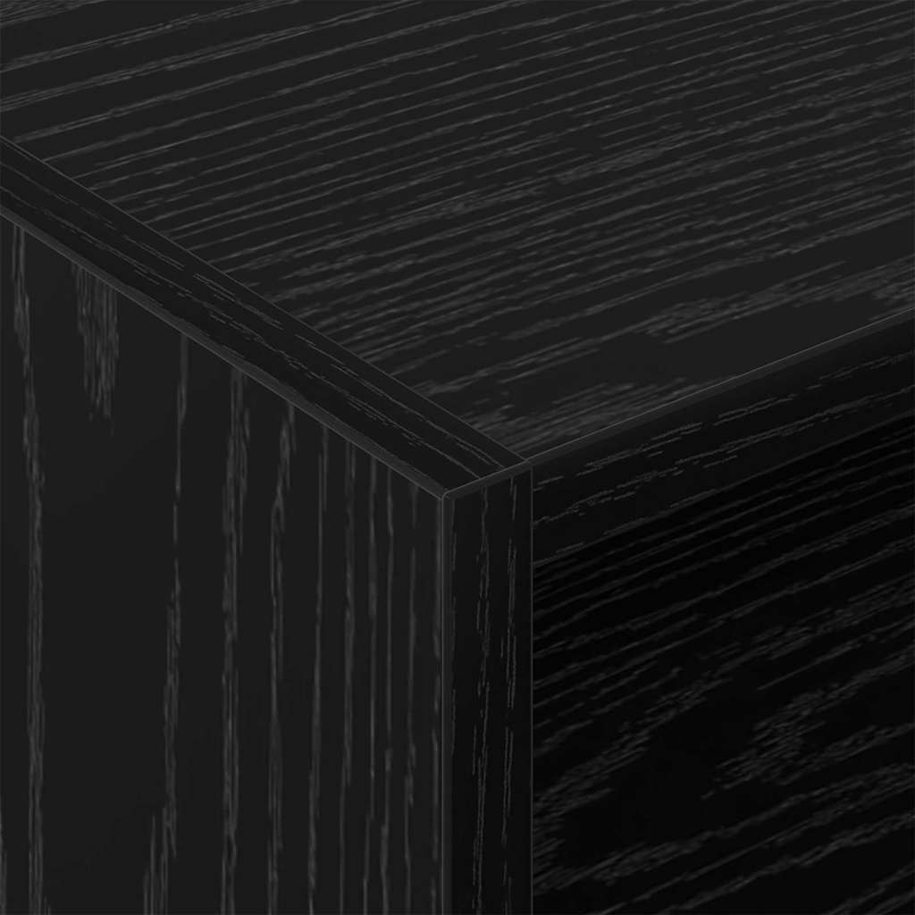 Schallplattenschrank Schwarz Eichen-Optik 78,5 x 35 x 45 cm