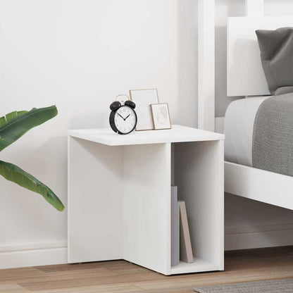 vidaXL Tables d'appoint 2 pcs Blanc 37 x 32 x 40 cm Bois d'ingénierie