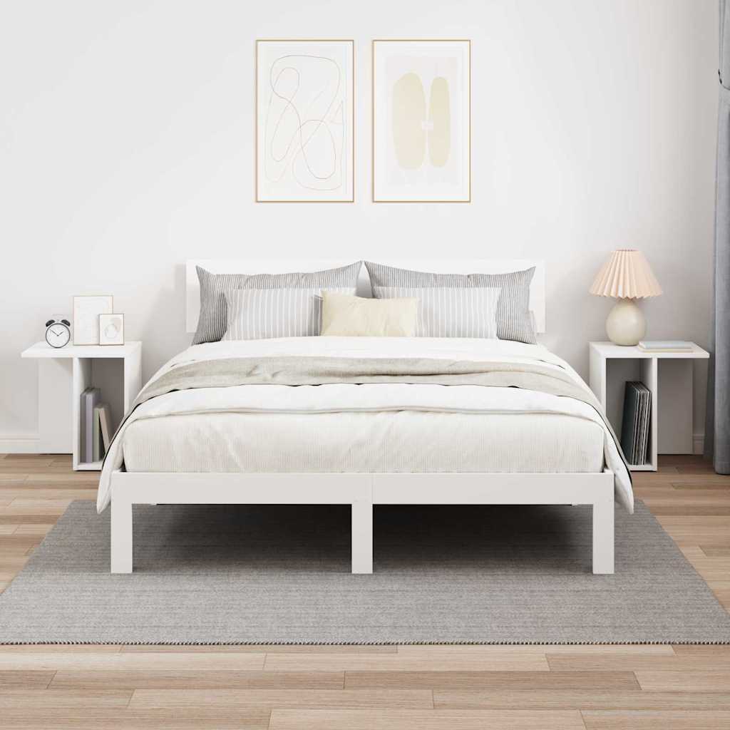 vidaXL Tables d'appoint 2 pcs Blanc 37 x 32 x 40 cm Bois d'ingénierie
