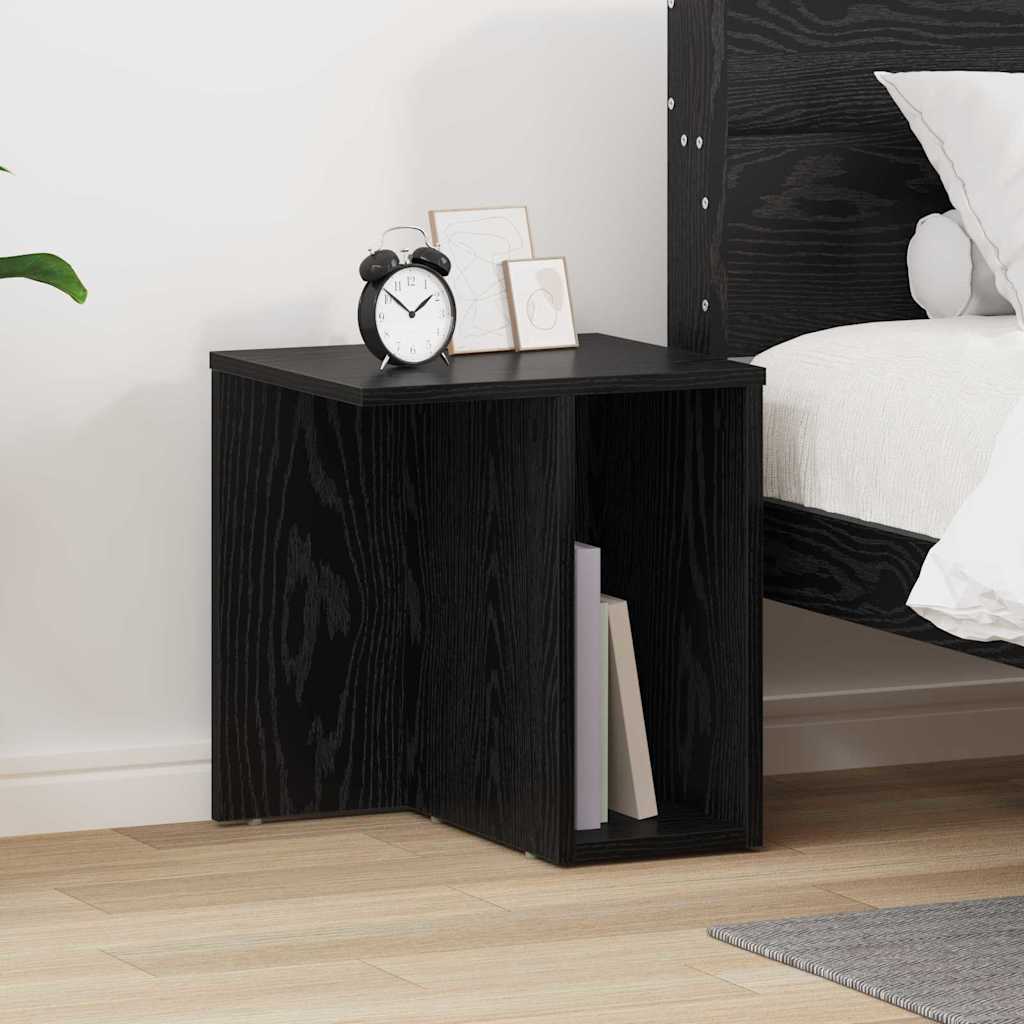 vidaXL Beistelltisch Schwarz Eichen-Optik 37 x 32 x 40 cm