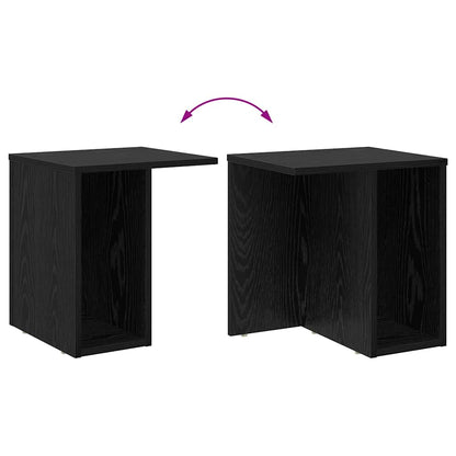 vidaXL Beistelltisch Schwarz Eichen-Optik 37 x 32 x 40 cm