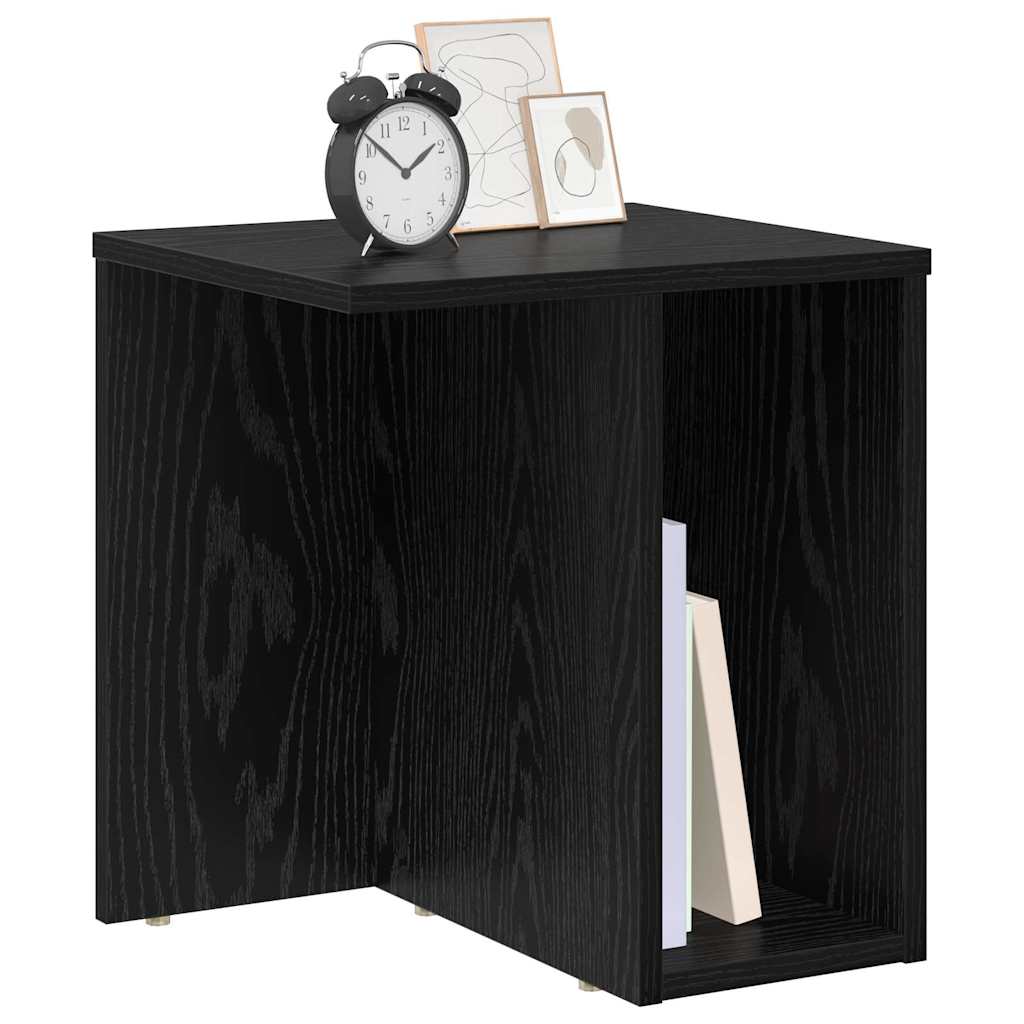 vidaXL Beistelltisch 2 pcs Schwarz Eichen-Optik 37 x 32 x 40 cm