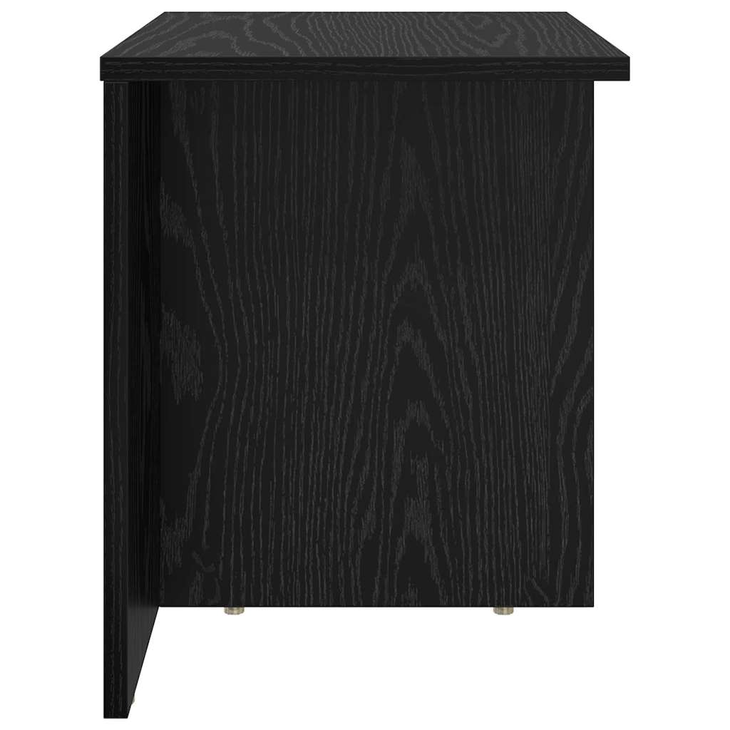 vidaXL Beistelltisch 2 pcs Schwarz Eichen-Optik 37 x 32 x 40 cm
